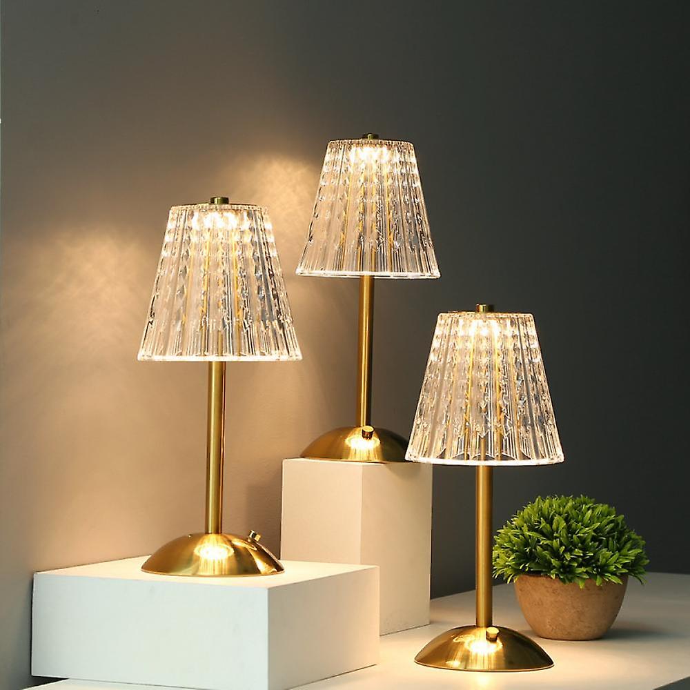 Gold Crystal Touch Control Table Lamp
