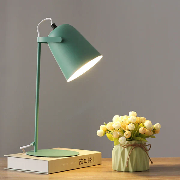Nordic Macaron Color Iron Bucket Table Lamp