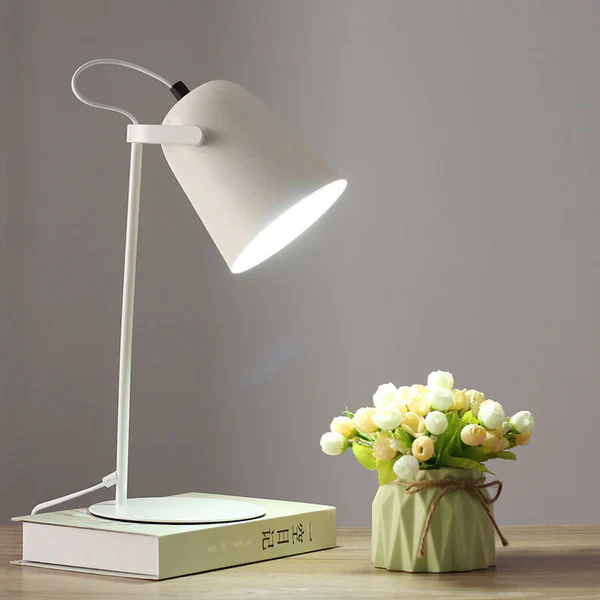 Nordic Macaron Color Iron Bucket Table Lamp