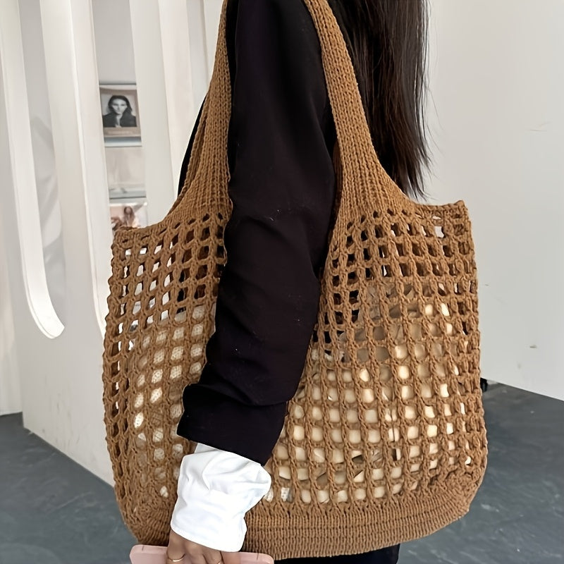 Large Open Mesh Beach Tote Bag for Women
