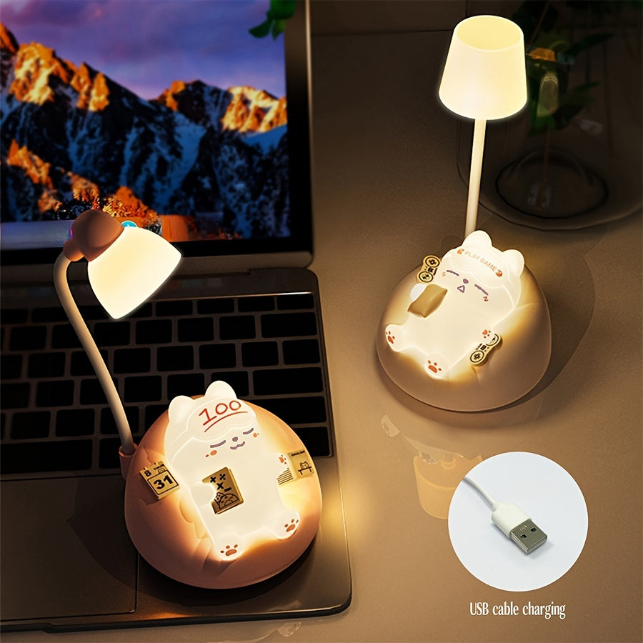Cute Cat LED Night Light with Adjustable Brightness