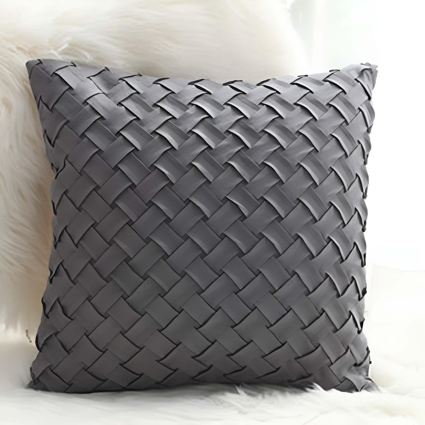 Premium Faux Suede Woven Cushion Cover