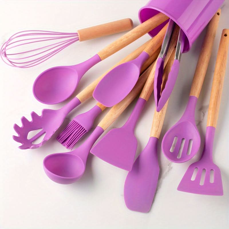 12-Piece Heat Resistant Silicone Kitchen Utensil Set