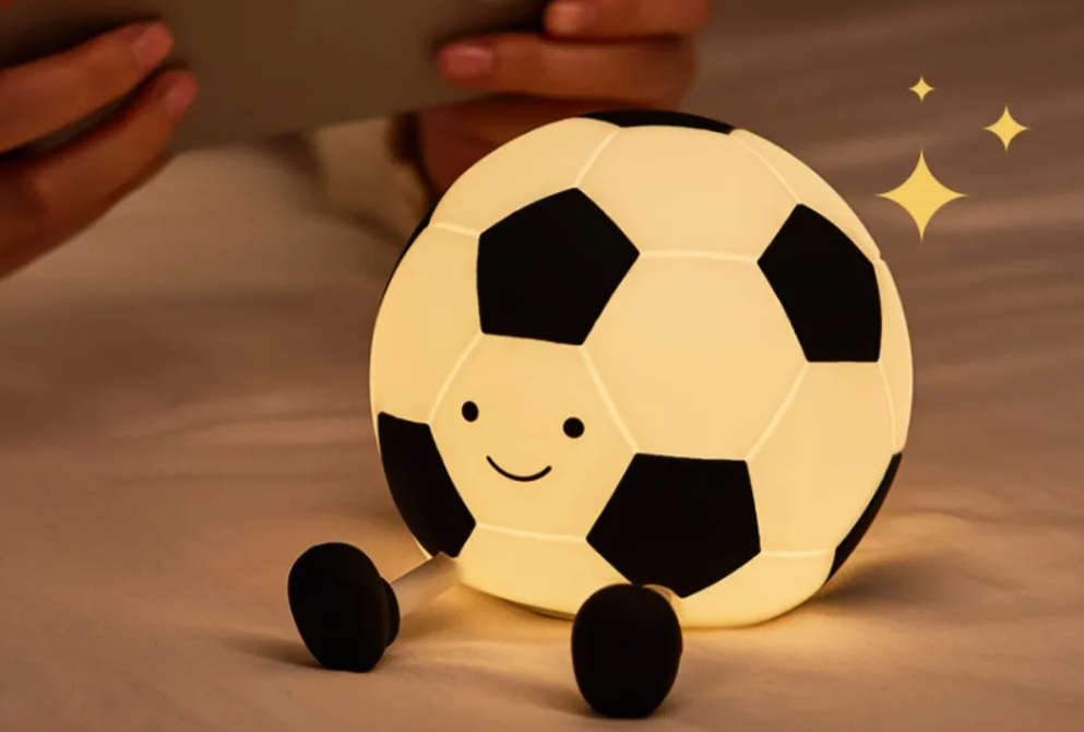 Rechargeable Soccer Ball Night Light with Dimmable LED