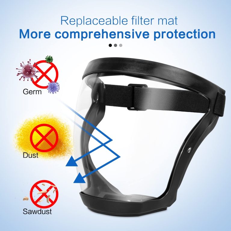 Full Face Shield Safety Goggles with Anti Fog Clear Visor