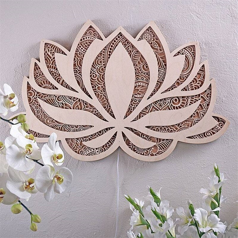 Lotus Mandala LED Wall Lamp