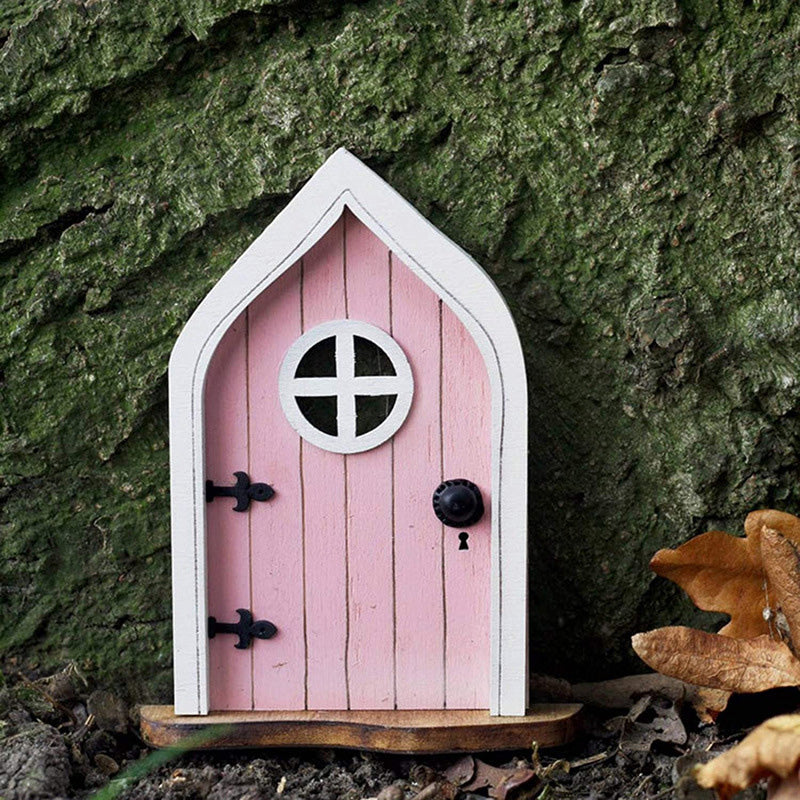 Miniature Wooden Fairy Door for Imaginative Decor