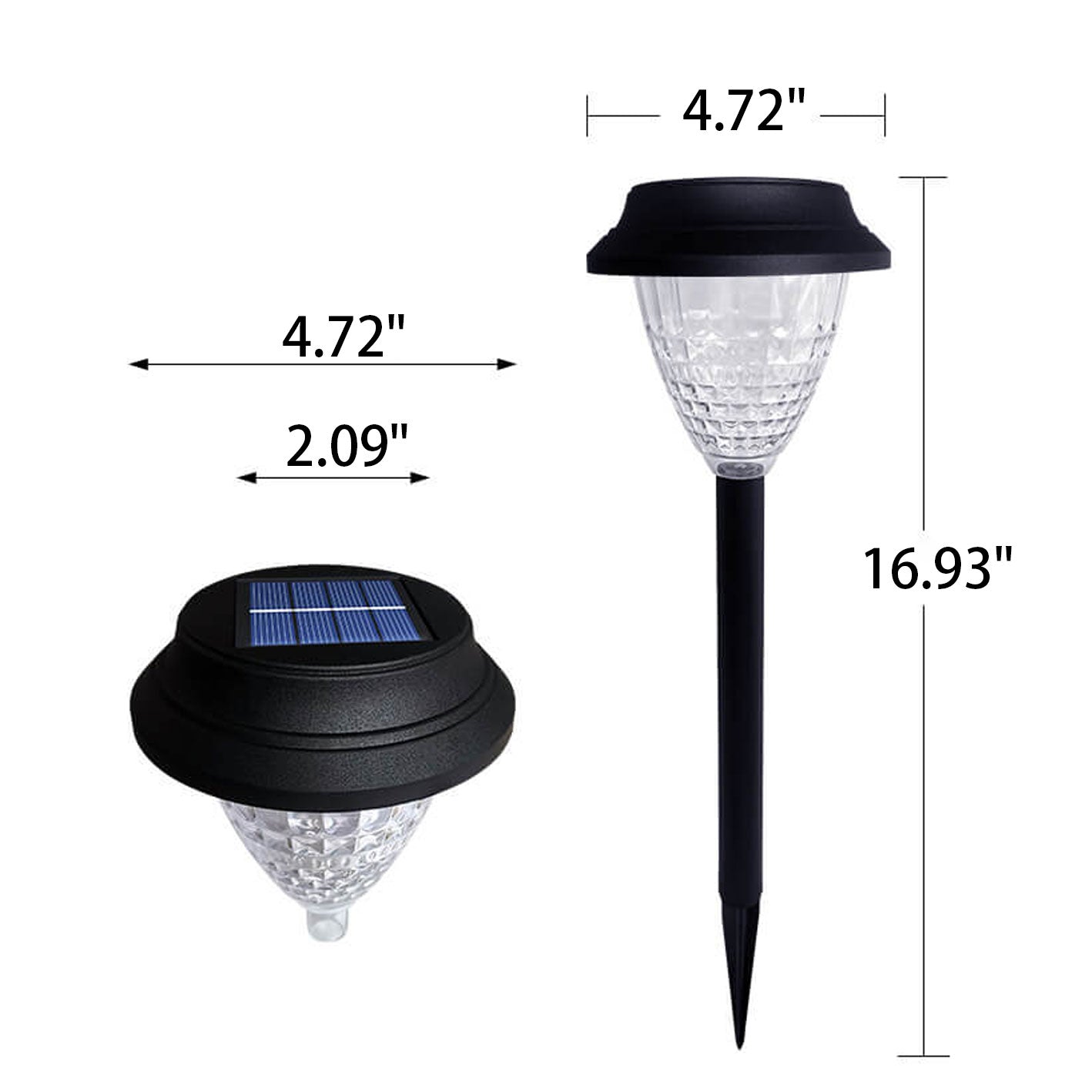 Solar Waterproof LED Outdoor Garden Light - Modern Circular Design