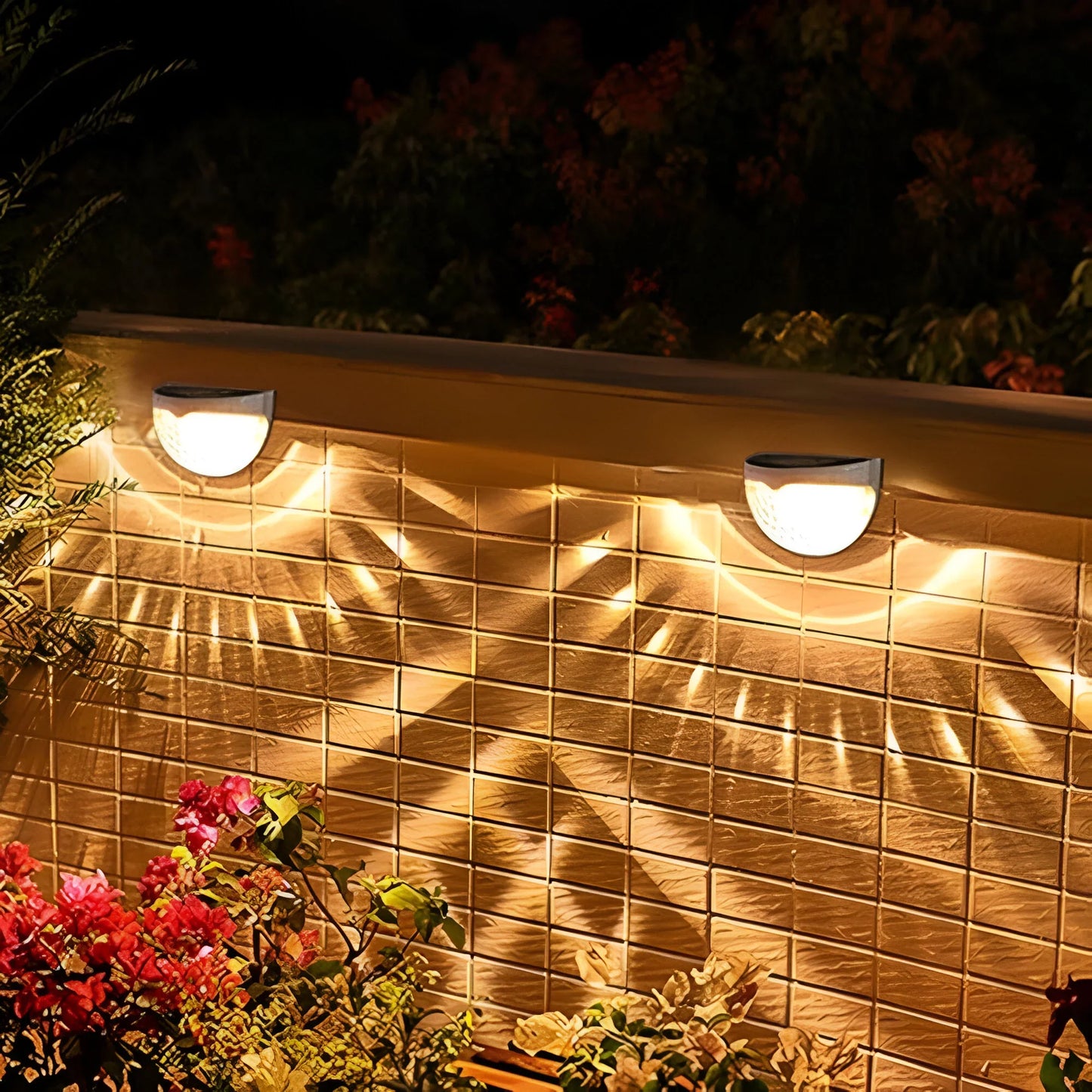 Solar LED Garden Wall Lamp with Waterproof Design
