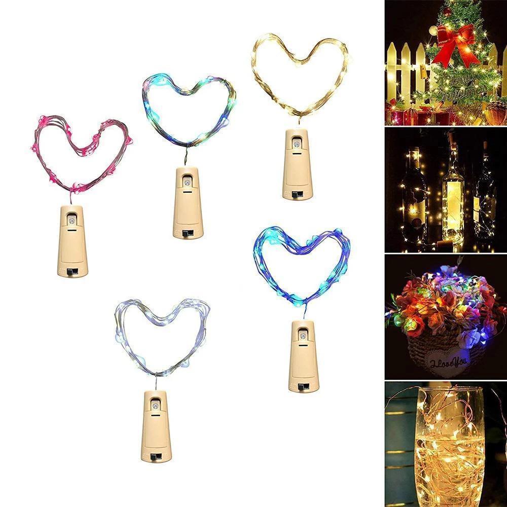 LED Wine Bottle Lights with Copper Wire Night Light - 5/10 PCS