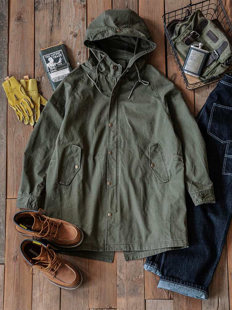 Hooded M51 Parka Shell with Adjustable Cuffs