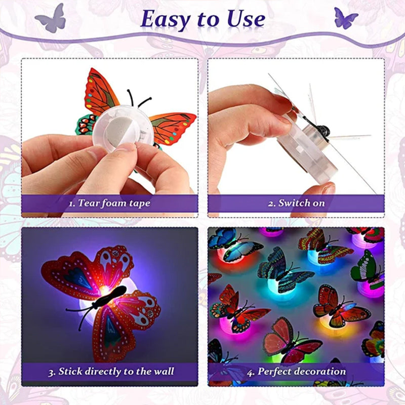 3D LED Butterfly Night Light Decoration