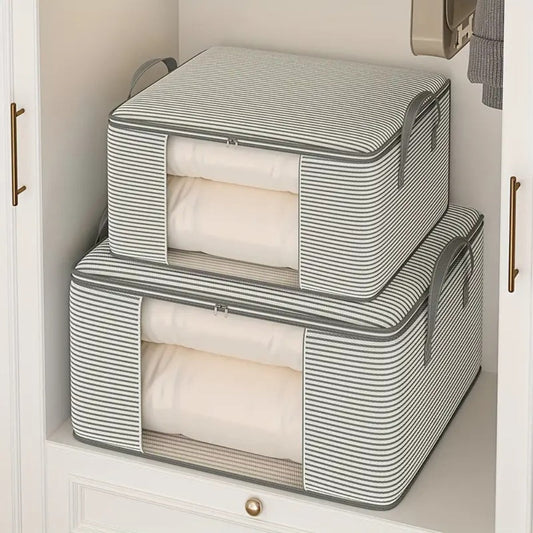 Foldable Classic Stripe Storage Bag