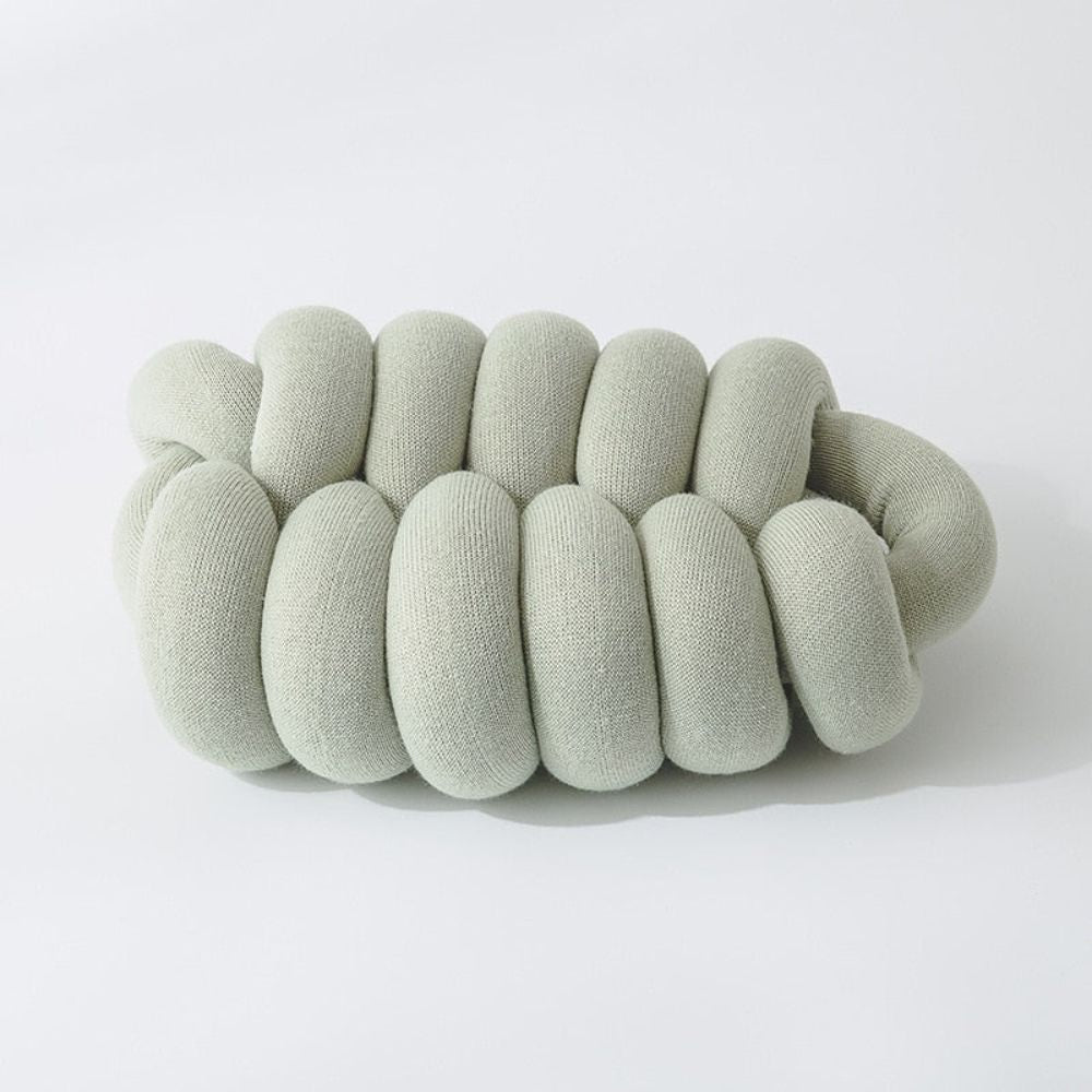 Knotted Plush Cushion in Soft Acrylic Fabric