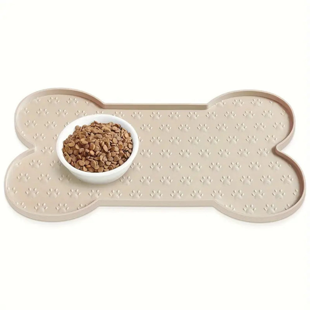 Bone-Shaped Non-Slip Silicone Pet Feeding Mat