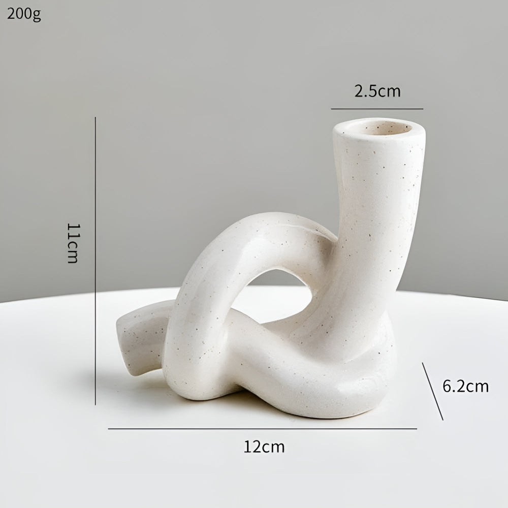 Knot Ceramic Tea Light Candle Holder