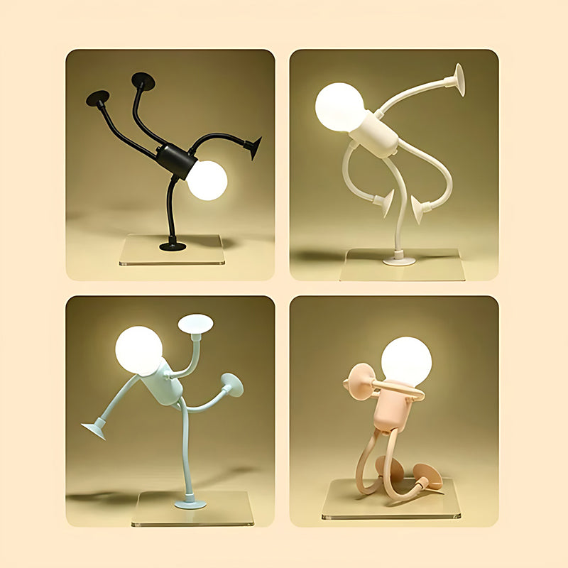 Flexible Bulb Man Night Light with Suction Cup