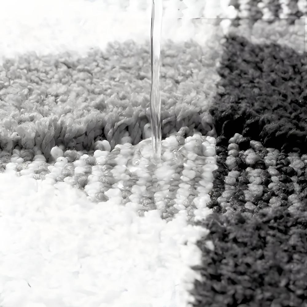 Soft Microfiber Non-Slip Geometric Entryway Rug