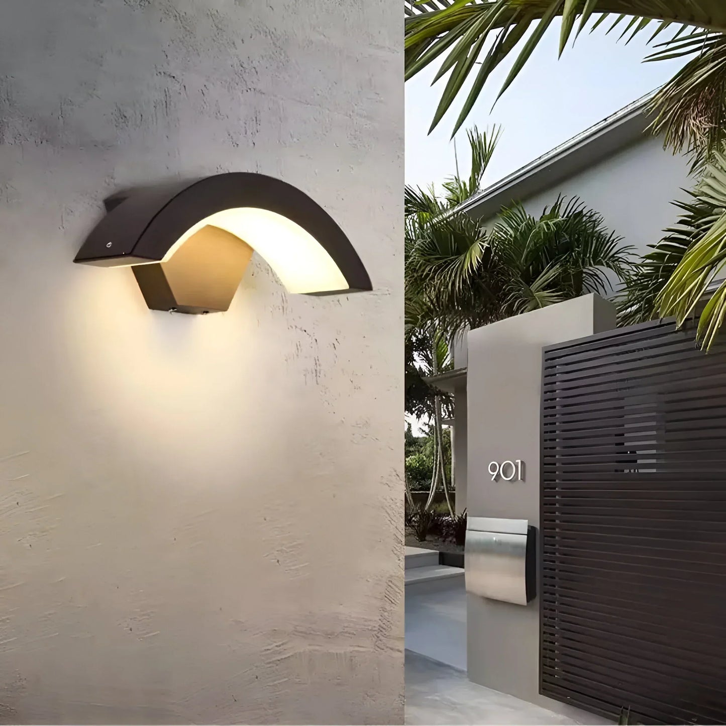 Motion Sensor Outdoor Wall Light - Weatherproof Metal Design