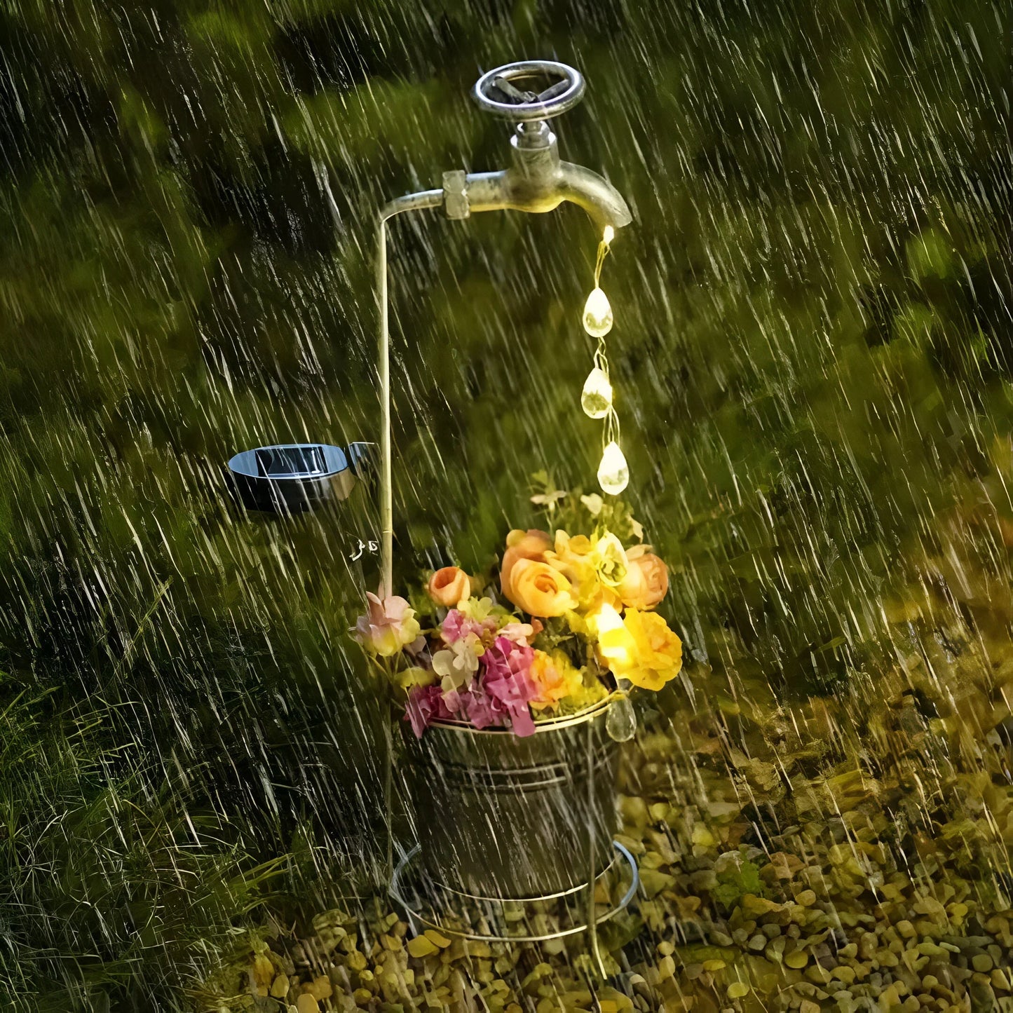 Solar-Powered Outdoor Garden Tap Light