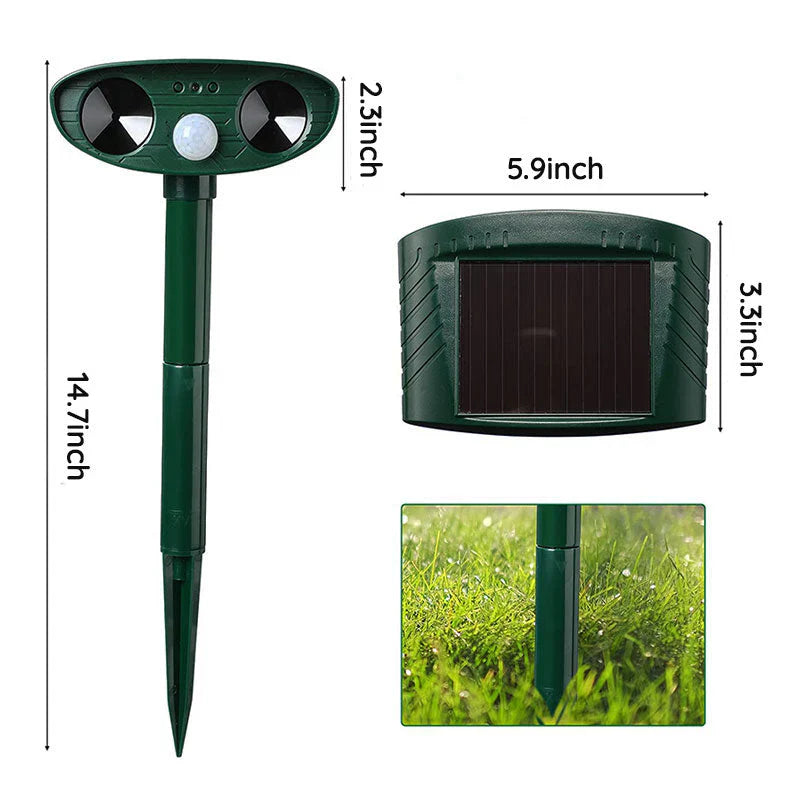 Ultrasonic Solar Armadillo Repellent Device