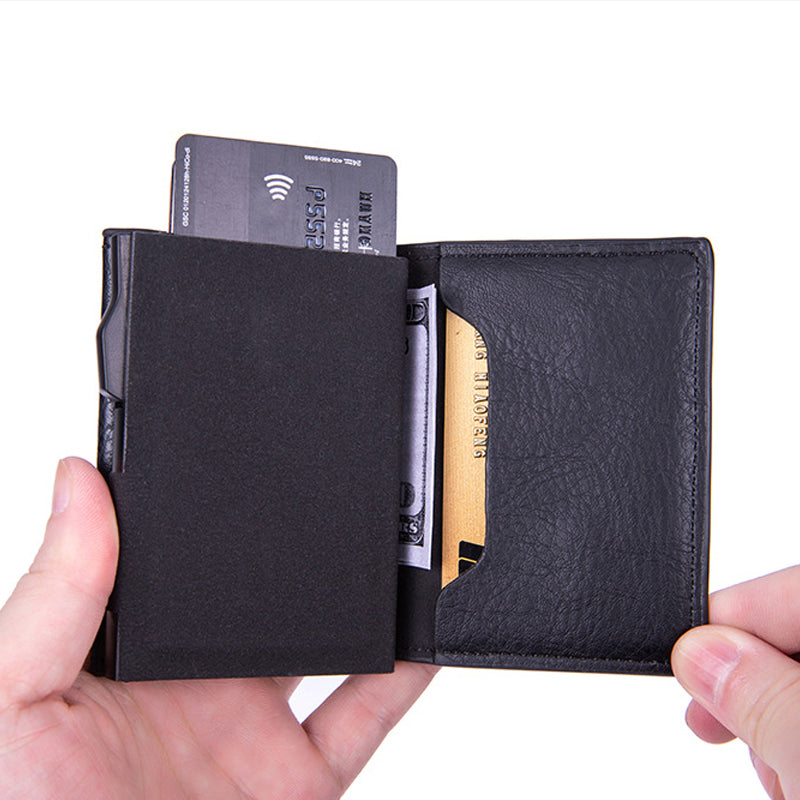 Automatic RFID-Blocking Side-Slider Card Holder