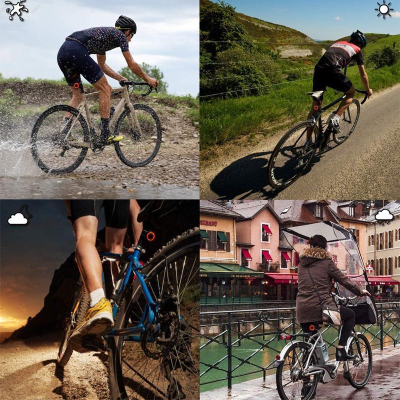USB Rechargeable Smart Bike Rear Light with Automatic Brake Signal