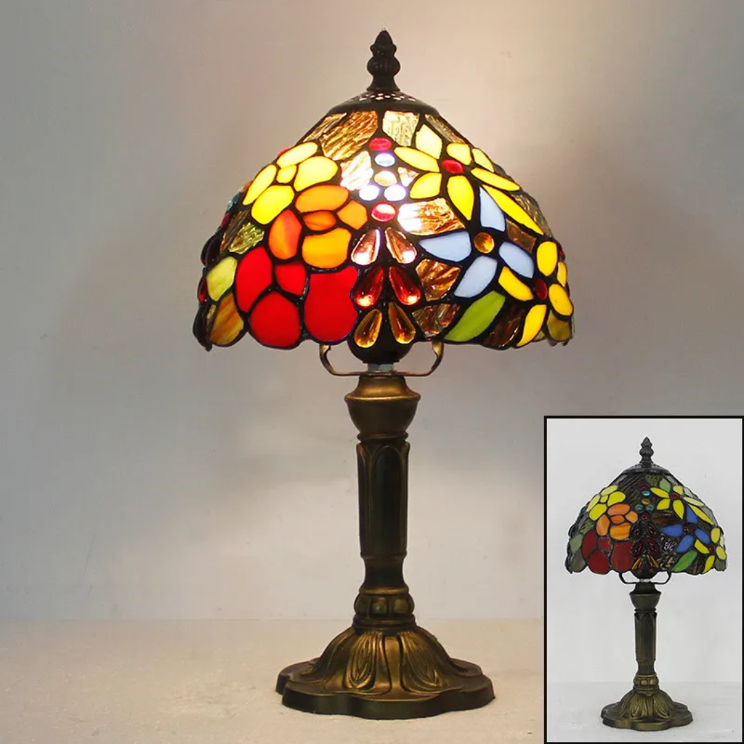 Rechargeable Glass Table Lamp with Adjustable Color