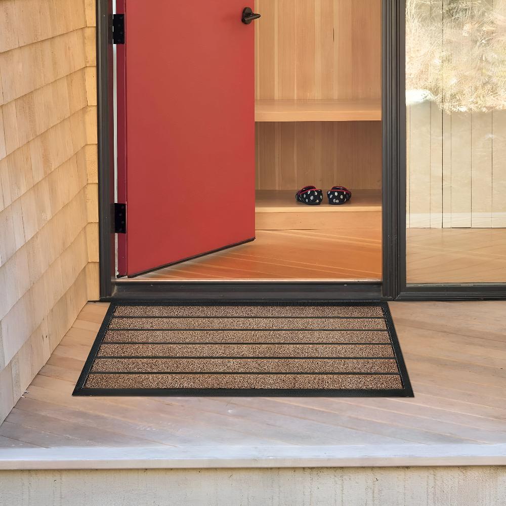 Heavy-Duty Stripe Door Mat with Non-Slip Backing