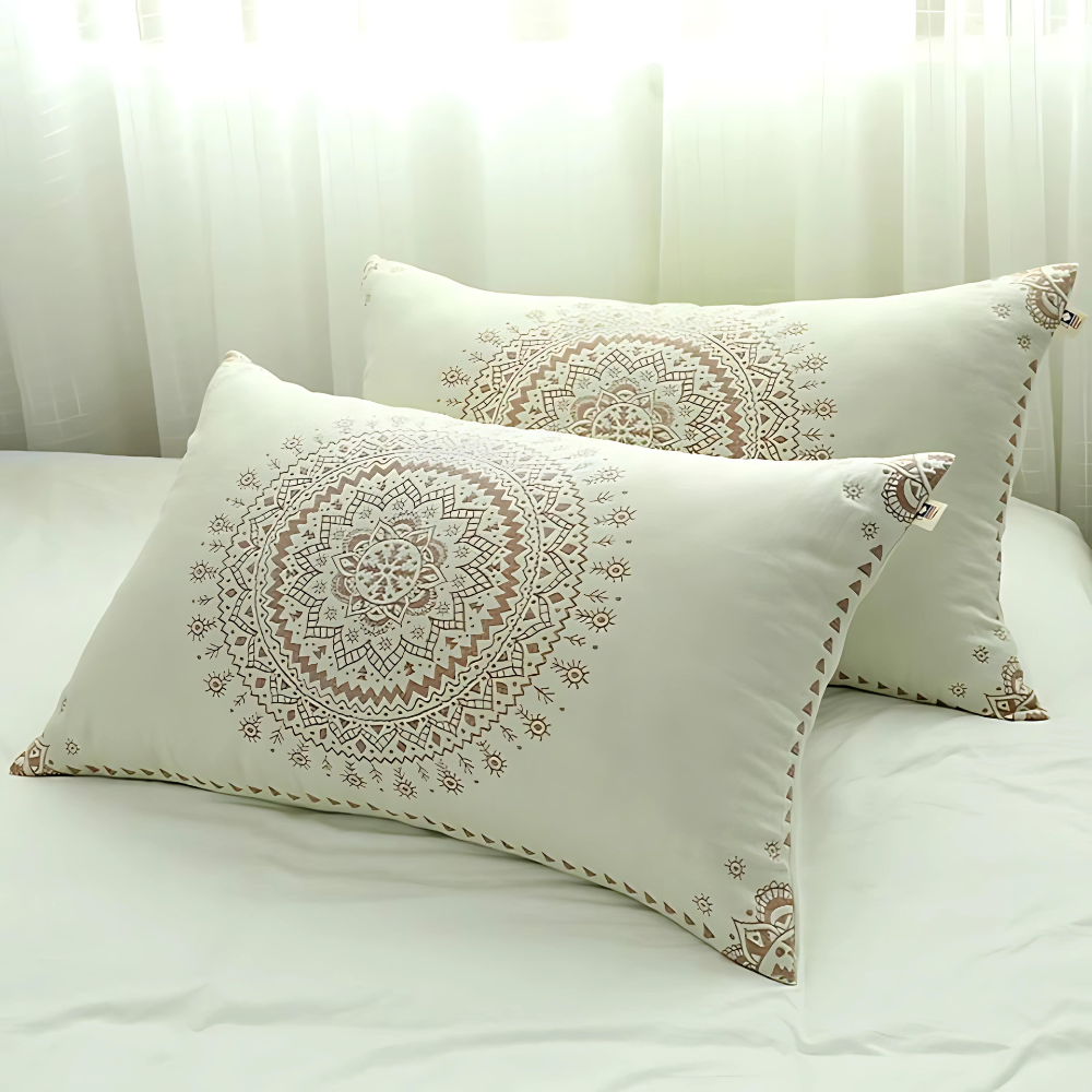 Soft Cotton Gauze Mandala Pillowcases 19x29 inches (2pcs)