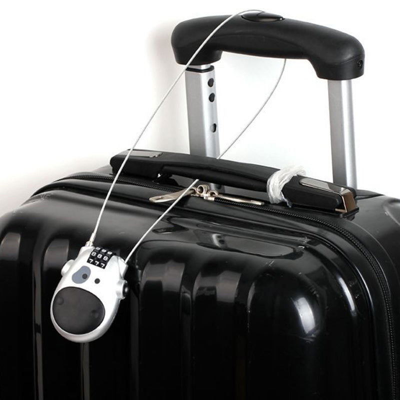 Retractable 3-Digit Combination Bike Lock