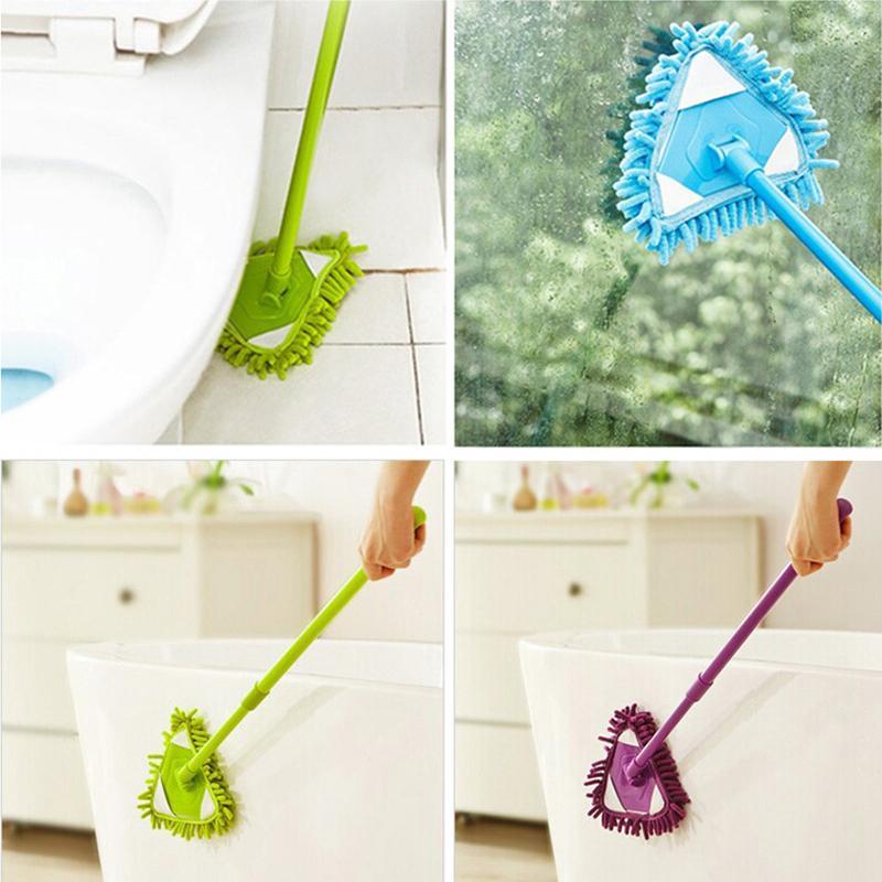 Rotatable Adjustable Triangular Mop with Telescopic Handle