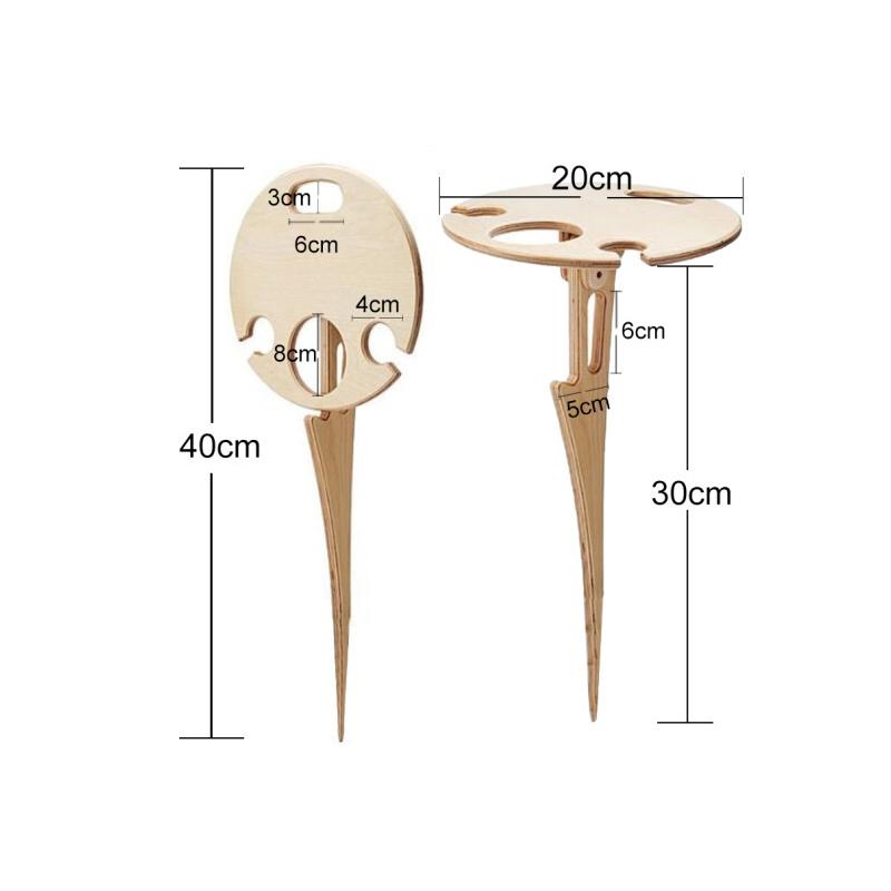 Portable Foldable Birch Plywood Wine Table