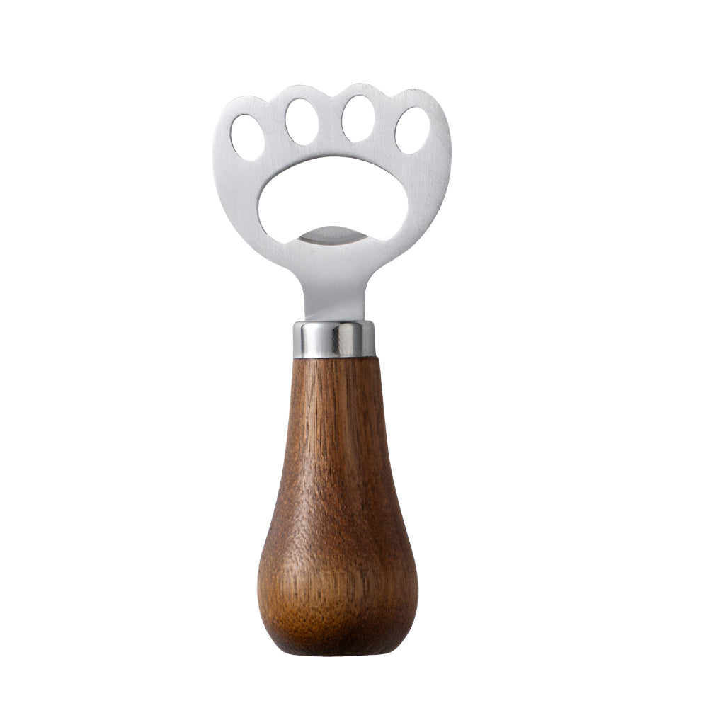 Acacia Wood and Stainless Steel Bottle Opener