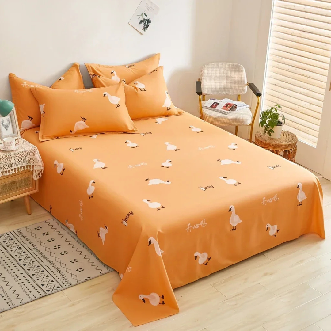 Luxury Cotton Bed Duvet Cover Set with Pillowcases