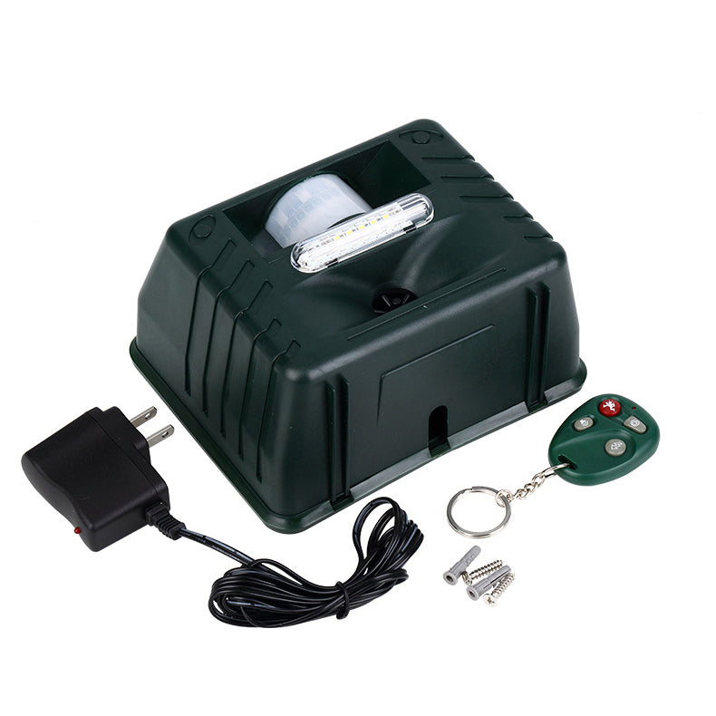 Ultrasonic Woodpecker Repeller with Sonic Alarms and Flashing Lights