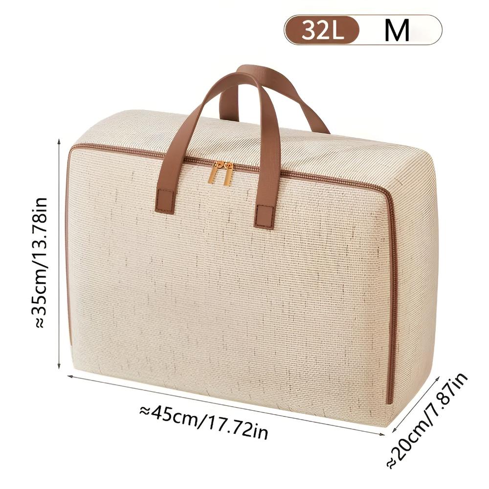 Classic Khaki Linen Storage Bag