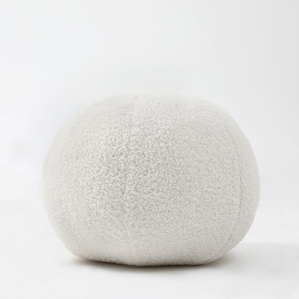 Plush Boucle Ball Cushion 12-Inch