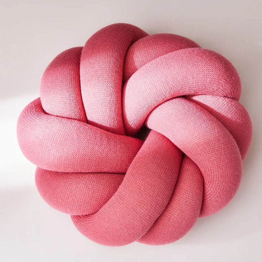Pretzel-Shaped Hand-Knotted Lumbar Cushion