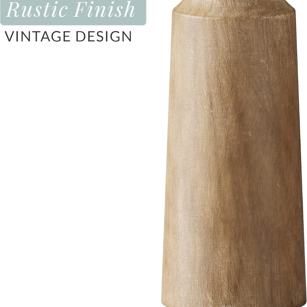 Heirloom Handcrafted Pine Wooden Candle Holders Set of 3