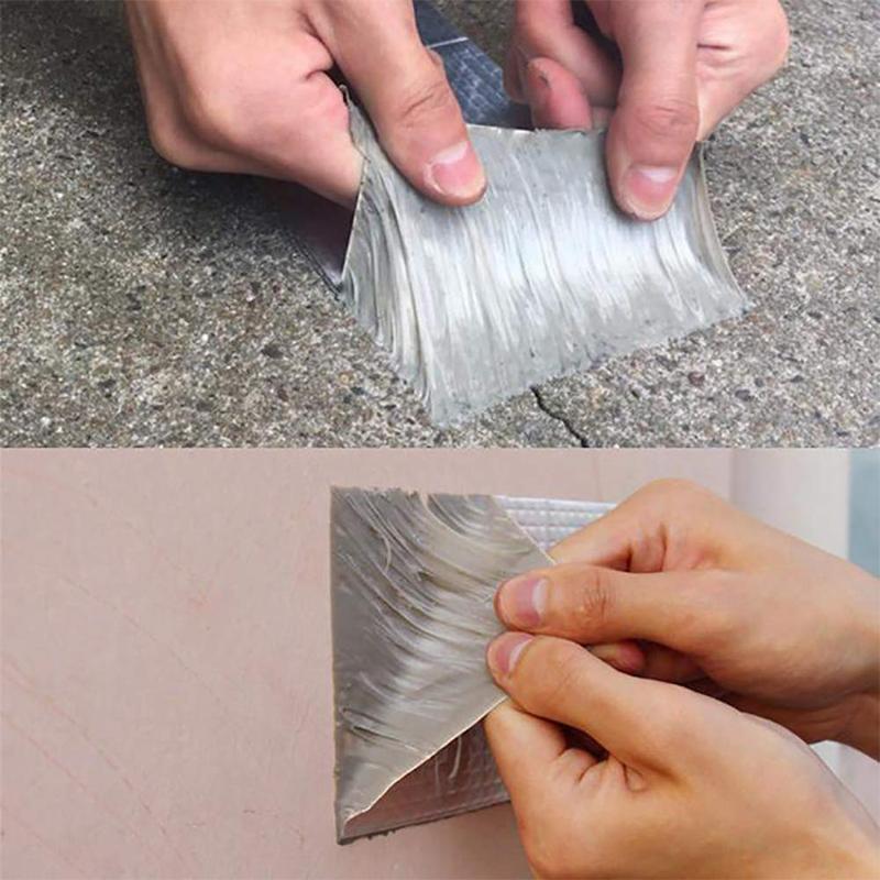 Waterproof Butyl Tape with Aluminum Foil for Cold Weather Sealing, 16.4 ft