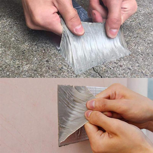 Waterproof Butyl Tape with Aluminum Foil for Cold Weather Sealing, 16.4 ft