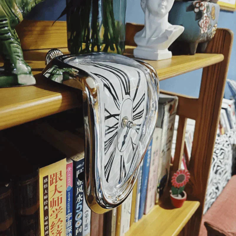 Fusion Time Distortion Clock - Funky Curved Design