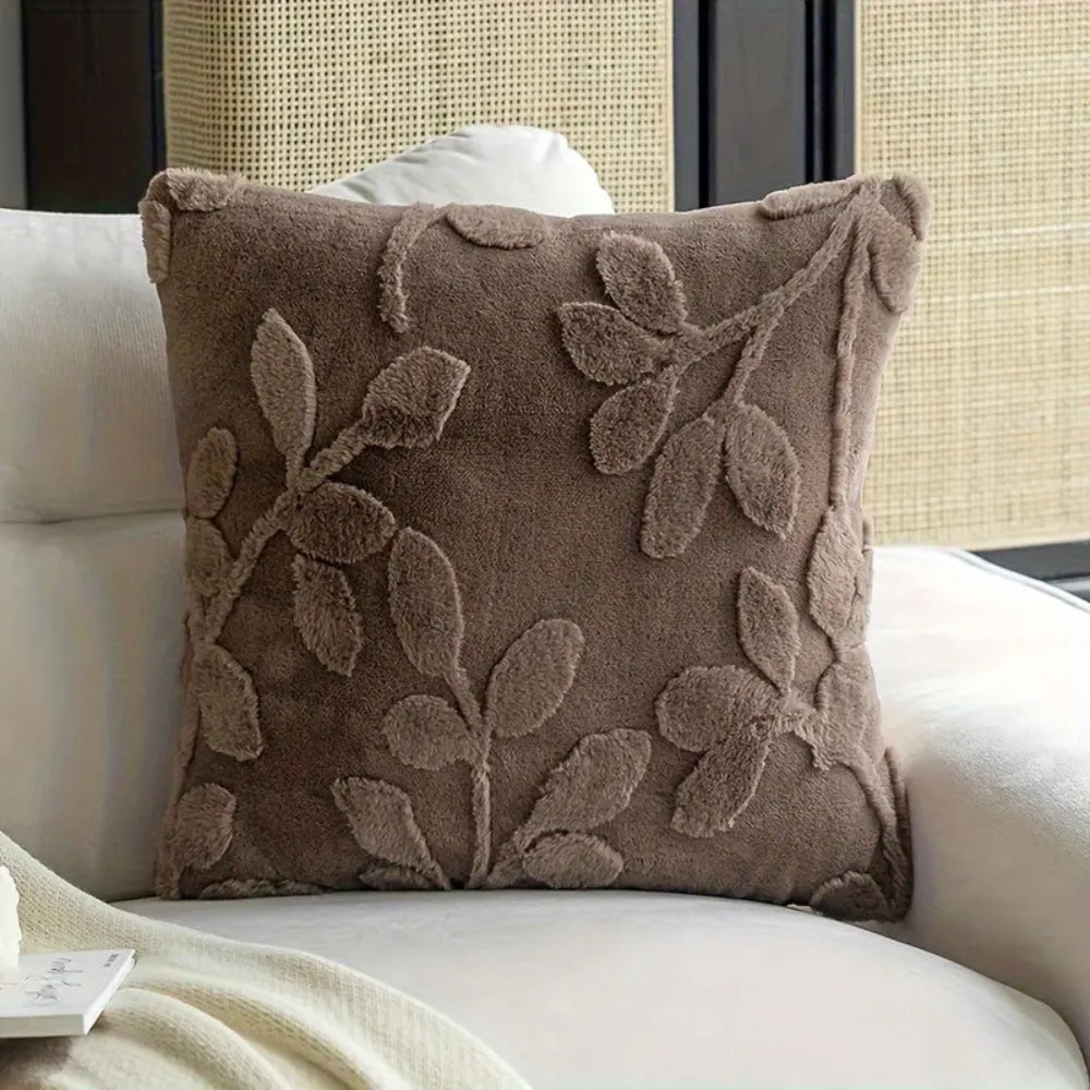 Branch Pattern Faux Fur Cushion Cover 18x18