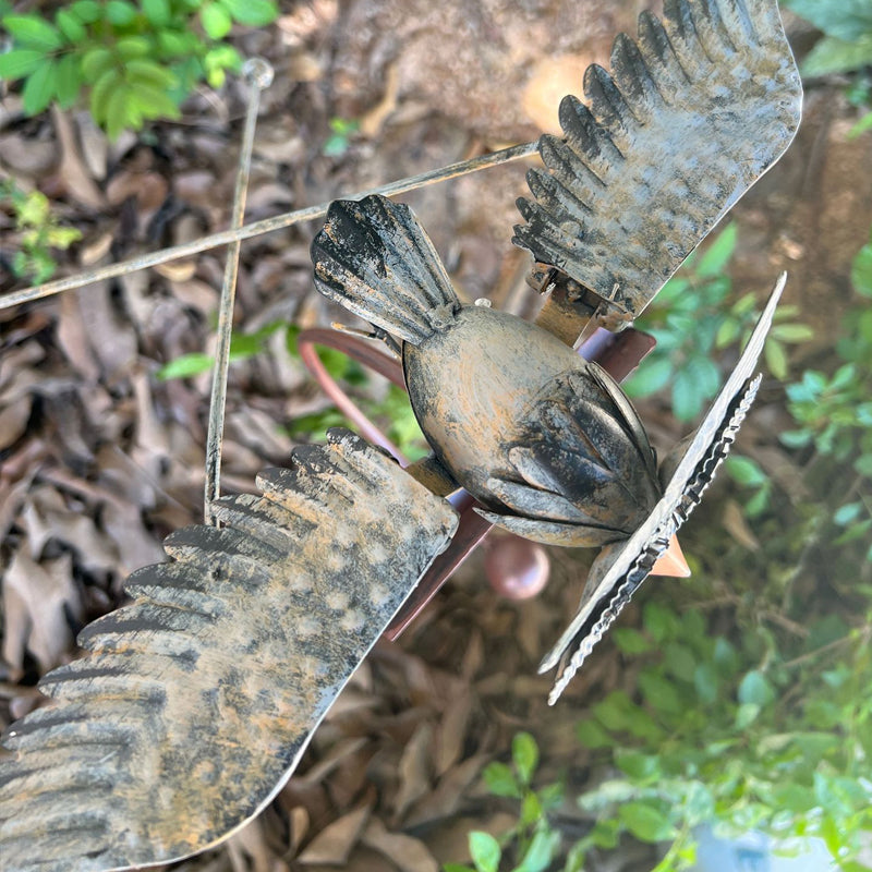 Metal Eagle Windmill Garden Art Decor