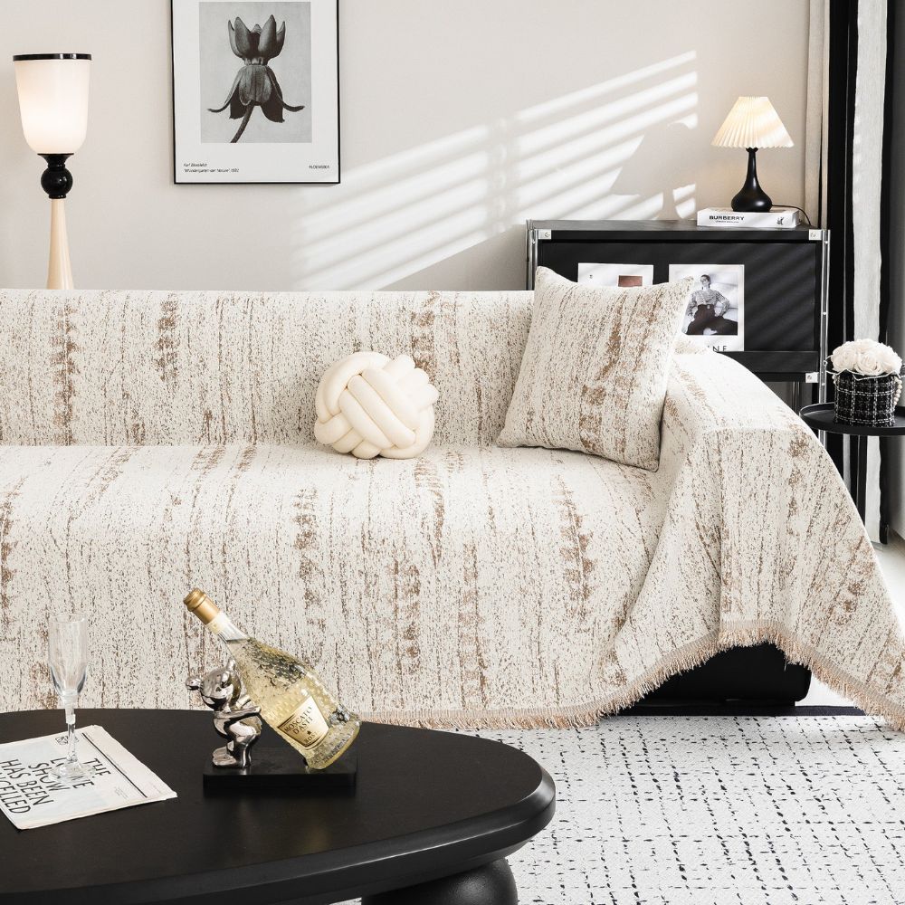 Chenille Almond Crest Sofa Cover