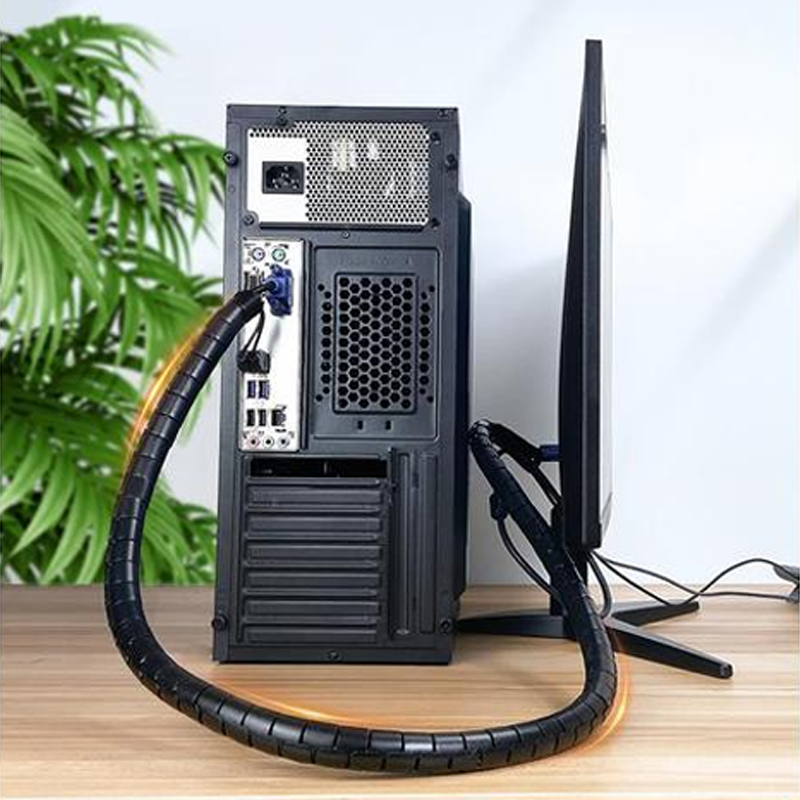 Spiral Cable Management Sleeve - Flexible Wire Organizer