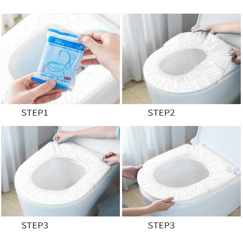 Disposable Toilet Seat Covers - Individually Wrapped, Water-Resistant, Hygienic Protection
