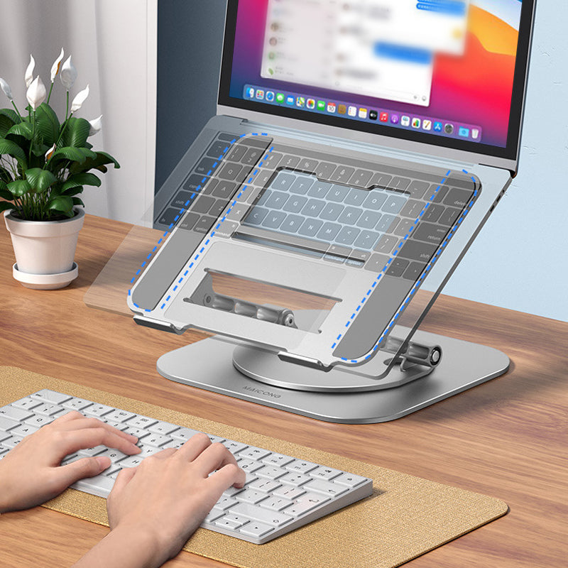 Adjustable Aluminum Laptop Stand with 360° Rotation