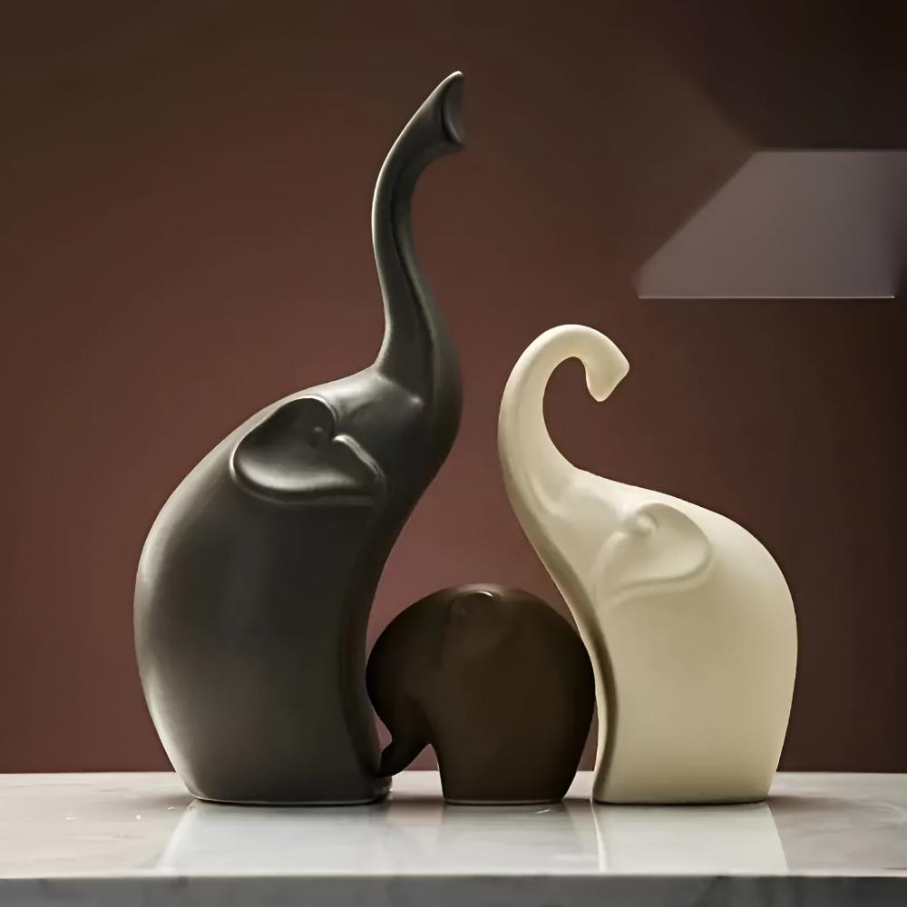 Abstract Elephant Thinker-Style Sculpture in Resin